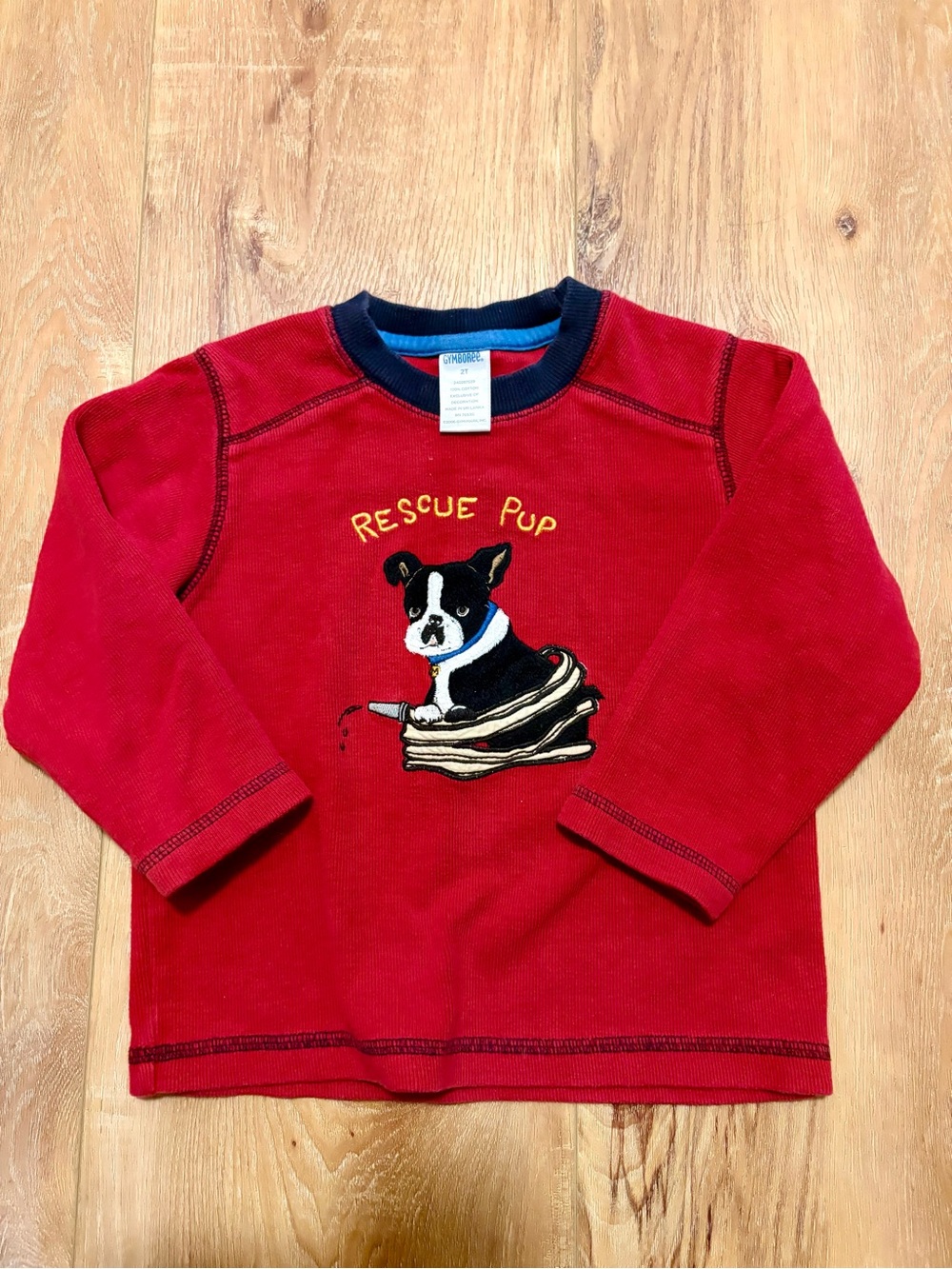 2006 Gymboree 2T Rescue Pup Red Long-Sleeve Kids Top